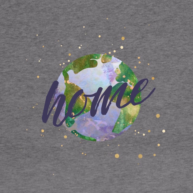 earth is our home - protect our beautiful planet (watercolors and purple handwriting) by AtlasMirabilis